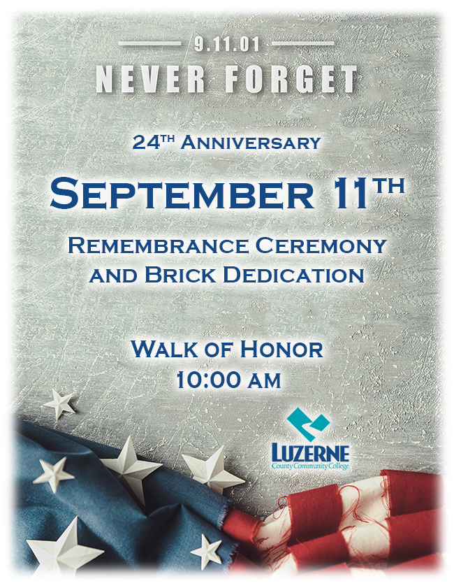 9-11 Remembrance Ceremony, Walk of Honor, 10:00 am