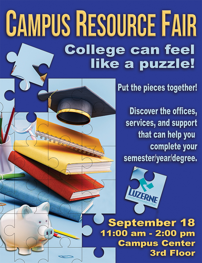 Campus Resource Fair, 11:00 am - 2:00 pm, Campus Center, Building 14, 3rd Floor