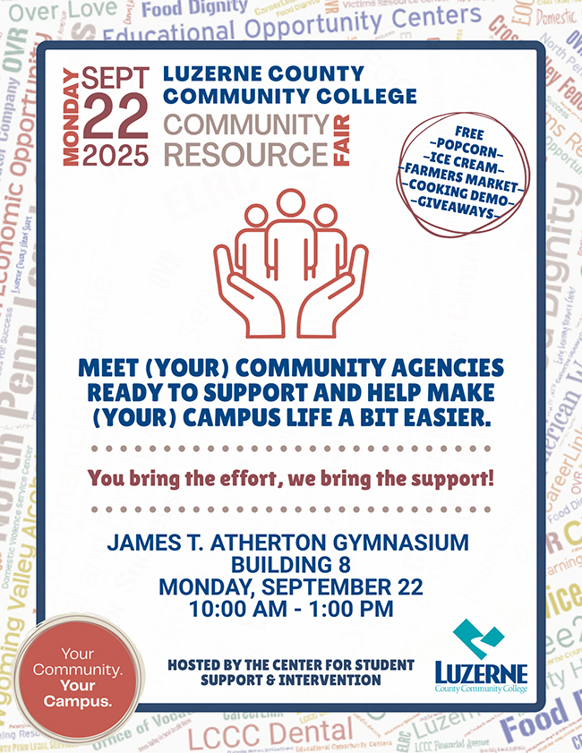 Community Resource Fair, 10:00 am - 1:00 pm, James T. Atherton Gymnasium, Building 8