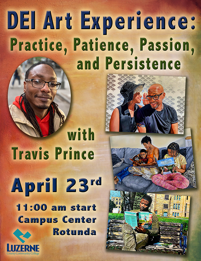 DEI Art Experience with Travis Prince, 11:00 am, Campus Center Rotunda