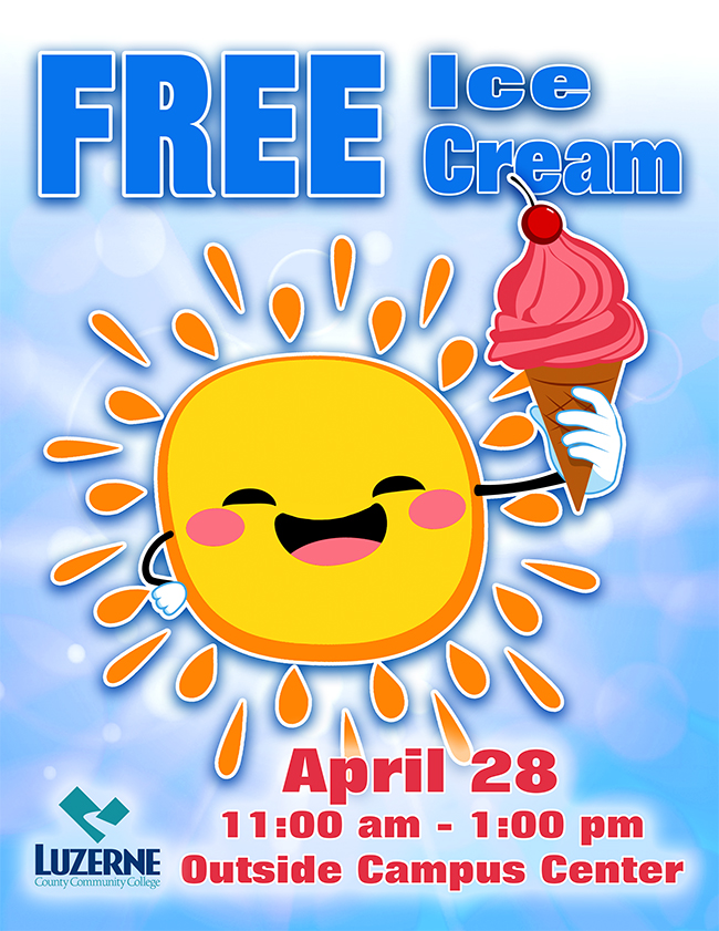 FREE Ice Cream, Outside Campus Center, 11:00 am - 1:00 pm