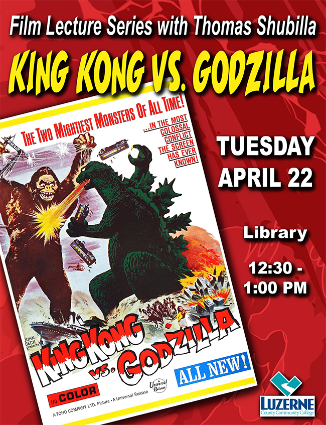 KING KONG VS. GODZILLA, Library, 12:30 pm - 1:00 pm