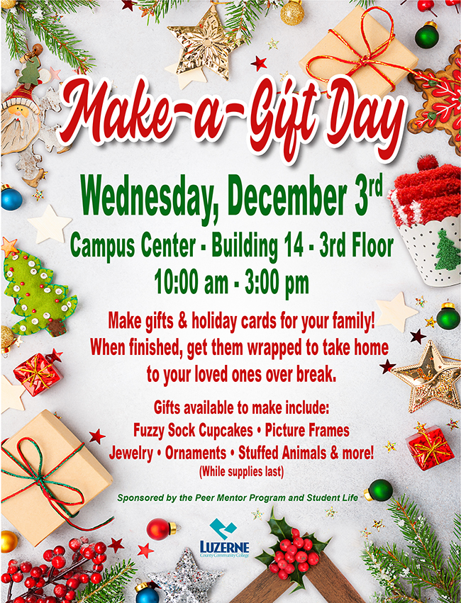 Make-A-Gift Day, 10:00 am - 3:00 pm, Campus Center, 3rd Floor, Building 14