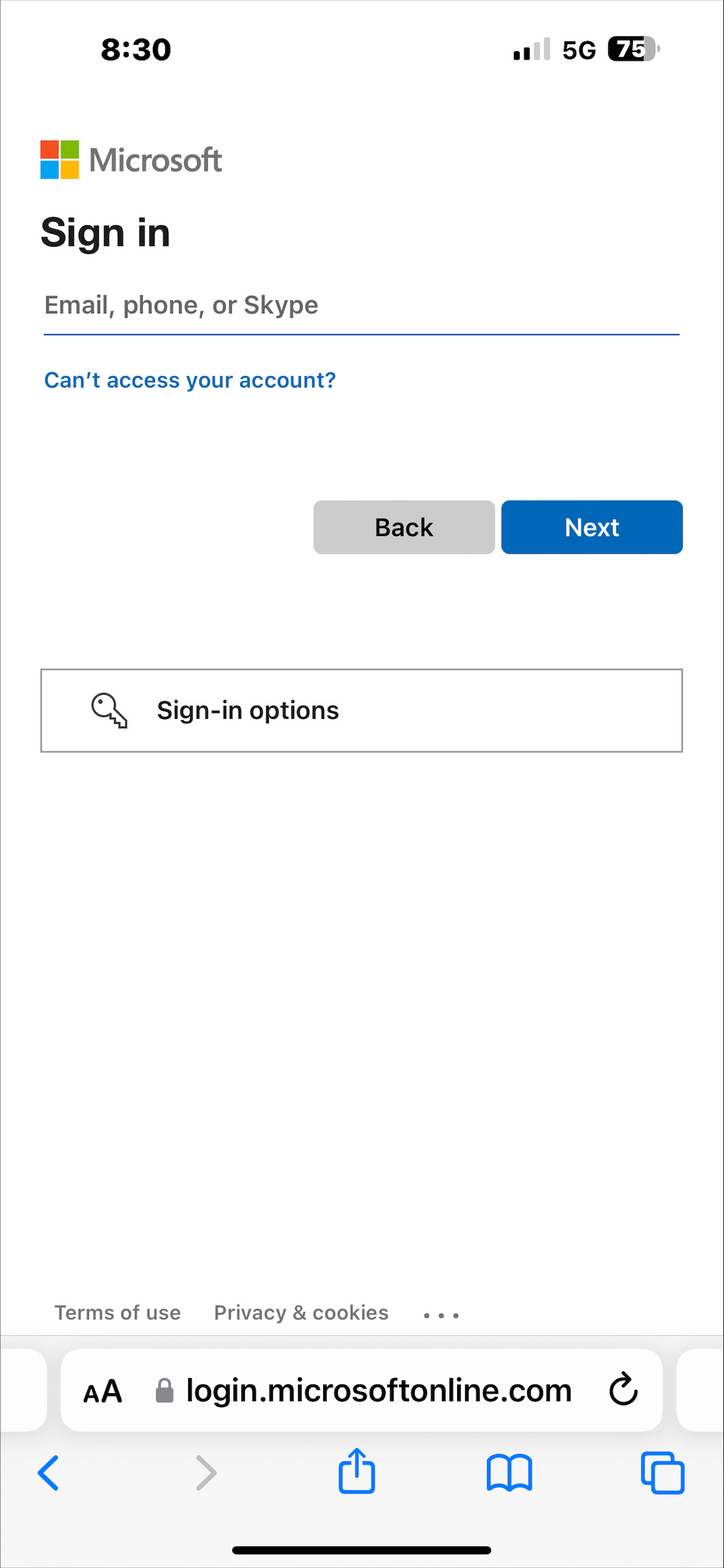 Aruba Onboard iOS Login Image